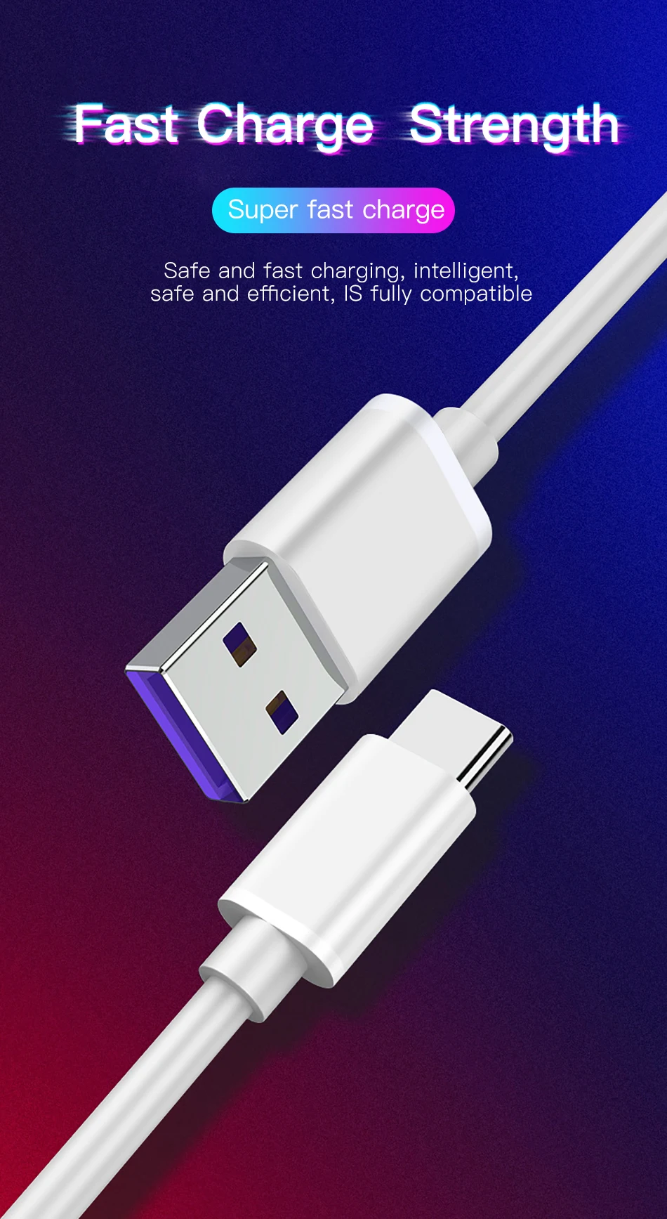 ACCEZZ 5A usb type C для Xiaomi Mix 3 huawei P30 P20 USB C кабель для мобильного телефона Быстрая зарядка type C кабель для устройств usb type-C