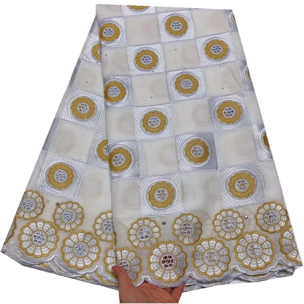 

2021 High Quality Swiss Lace Fabric With Stones African Lace Fabrics Cotton Fabrics 5 Yards Swiss Voile Lace For Wedding DF21604