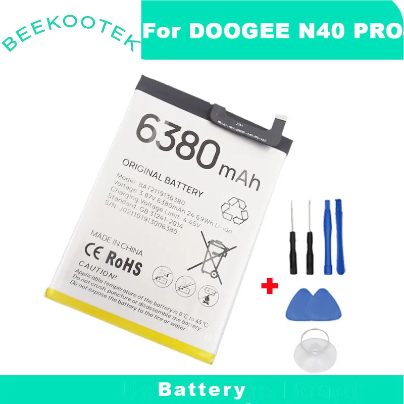 new original doogee n40 pro battery inner cellphone battery repair replacement accessories for doogee n40 pro smart phone free global shipping