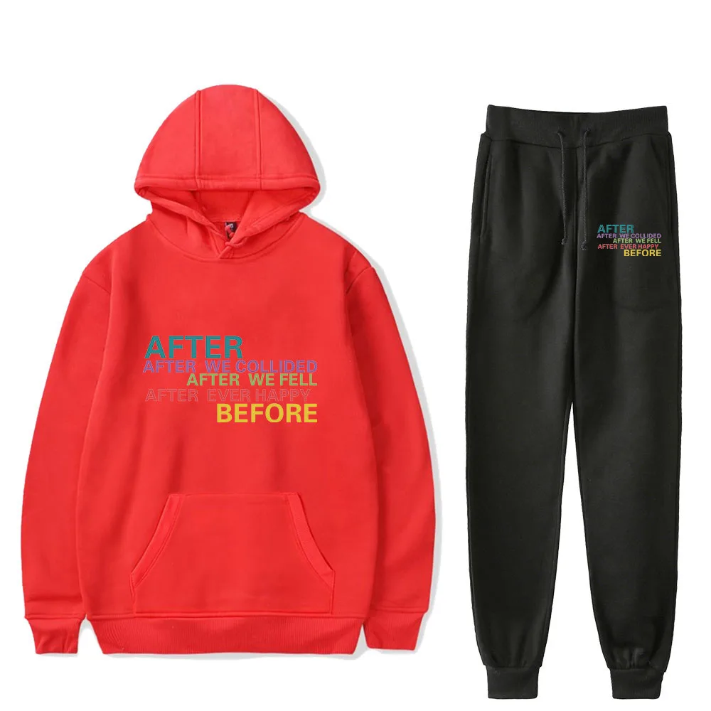 

Classic After We Collided Hoodies Two Piece Set Sweatshirt Women Long Sleeve Hoodies+Jogger Pant Print After We Collided Sets