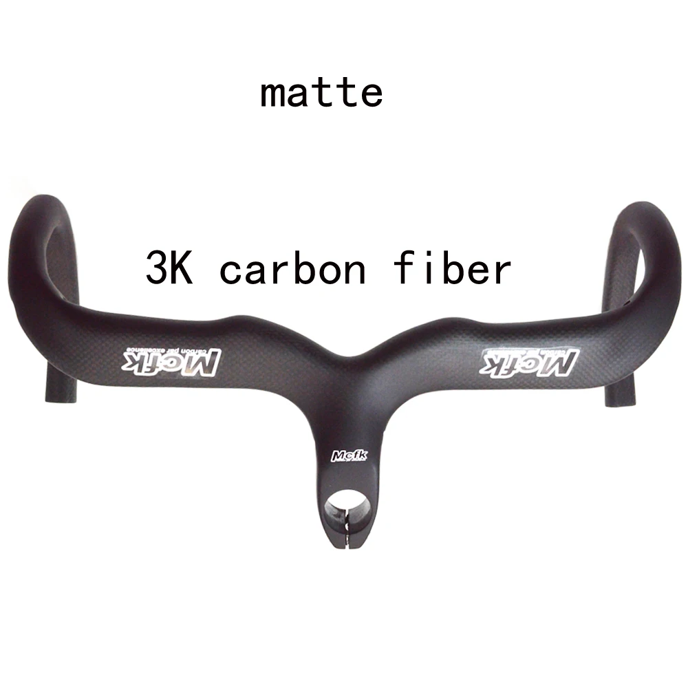 MCFK полностью углеродное волокно шоссейный руль для велосипеда 3k углеродный
