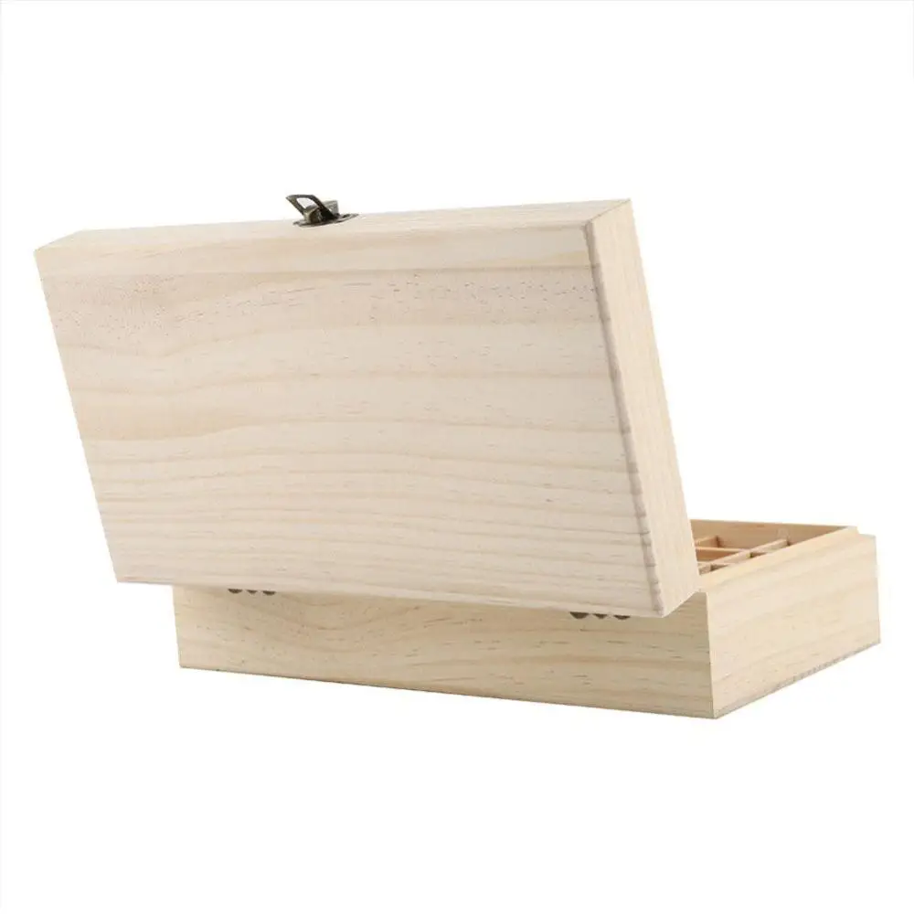 

25 Grids Wooden Essential Oil Storage Box Essential Oil Carrying Case Aromatherapy Container Treasure Jewelry Storage Box