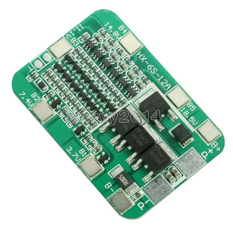 Новое поступление плата защиты PCB BMS 6S 15A 24V для 6 упаковок 18650 литий ионных