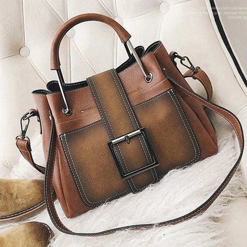 Сумки через плечо для женщин сумка мессенджер на кожаные винтажные матовые