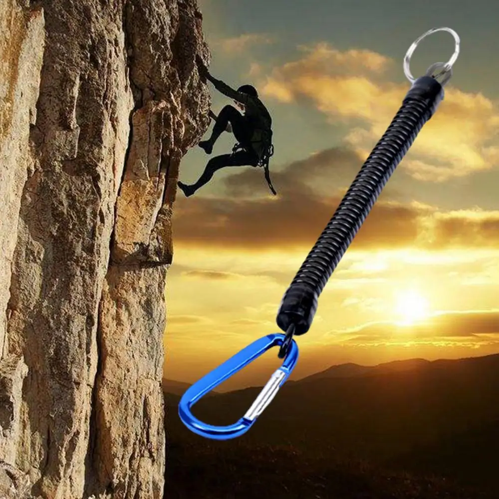 

Горячие Скидки 40%! Эластичная Выдвижная пластиковая веревка с пряжкой, карабин, аксессуар для рыболовных снастей