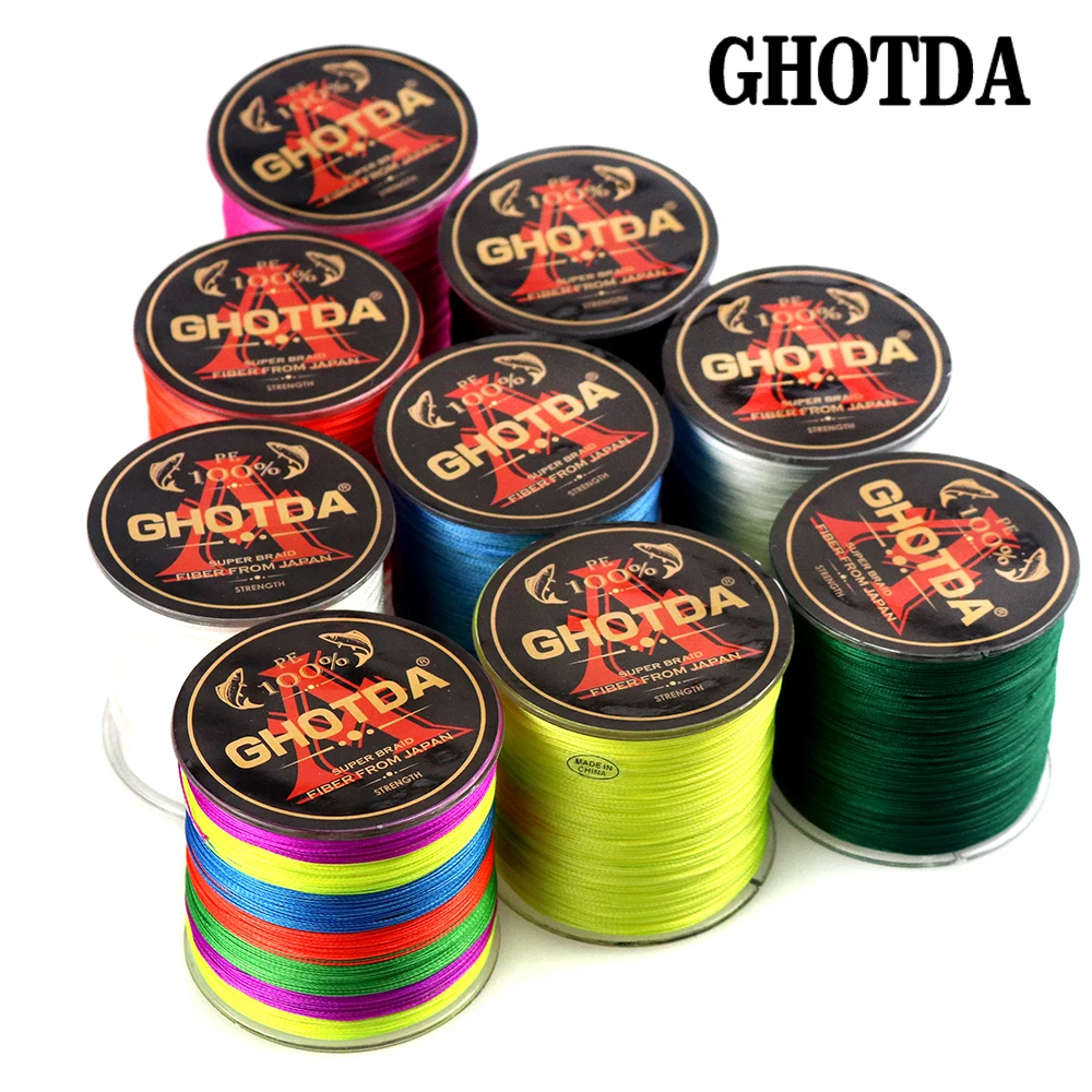 2PCS GHOTDA Brand 300M PE Braided Fishing Line 4 Strand 10-80LB Multifilament for Carp Wire All | Спорт и развлечения