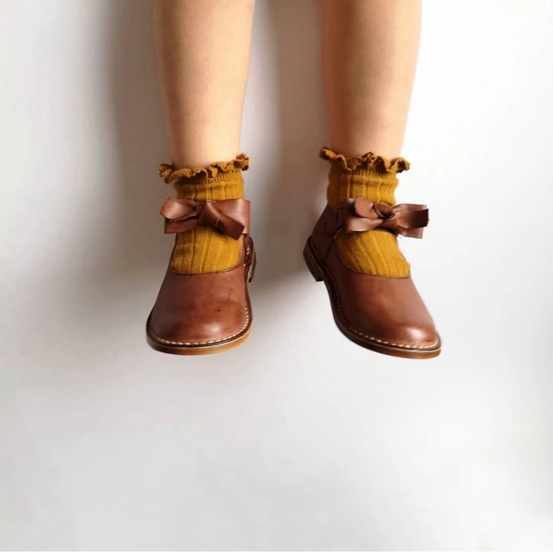 Гольфы для девочек хлопковые кружевные носки малышей на осень и зиму мальчиков