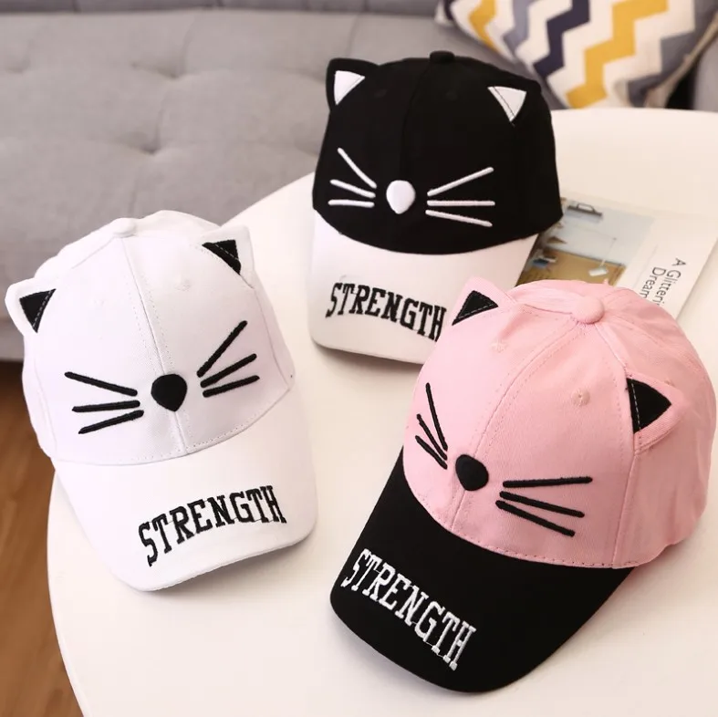 4 цвета Casquette хлопковая кепка с острым носком для детей 3-7 лет Детская кроликом