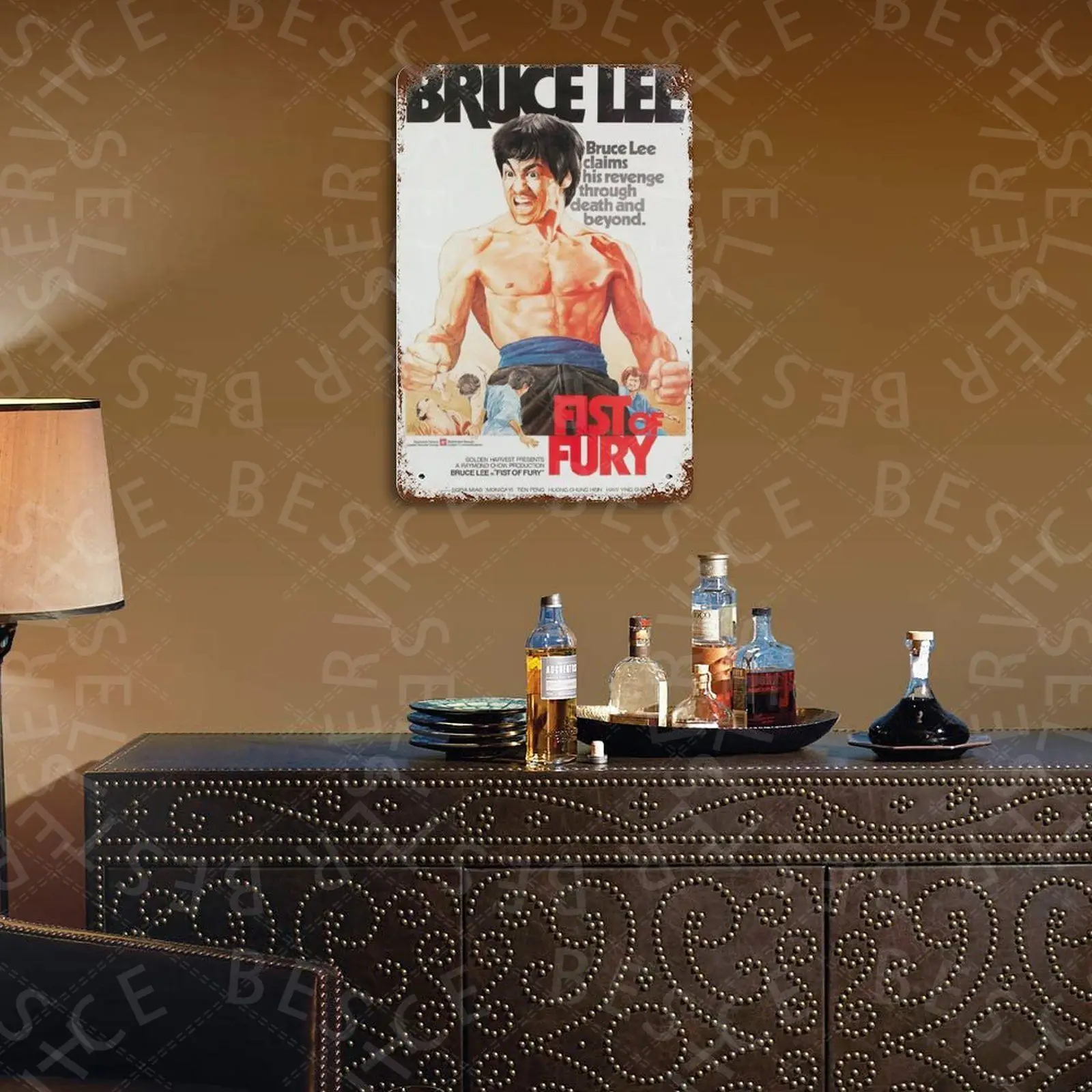 

Chinese Kongfu Metal Tin Sign Vintage Metal Plate Poster Bar Pub Wall Decor Plaques Living Room Garage Wall Signs Gifts