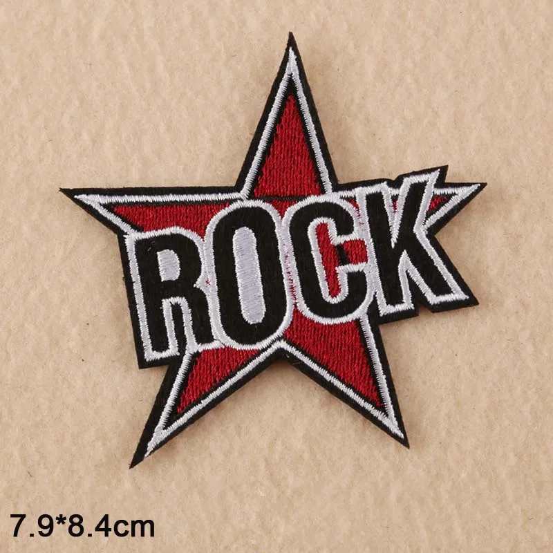 Никелевый Guns N Roses Music Rock Out Майкл Джексон принц Линкин Парк железная вышитая одежда нашивки для одежды музыкальная группа - Цвет: Никелевый