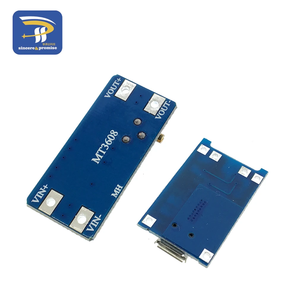 Micro USB 5V 1A 18650 TP4056 фотозарядная плата с защитой + MT3608 2А|module tp4056|protection boardbattery protection