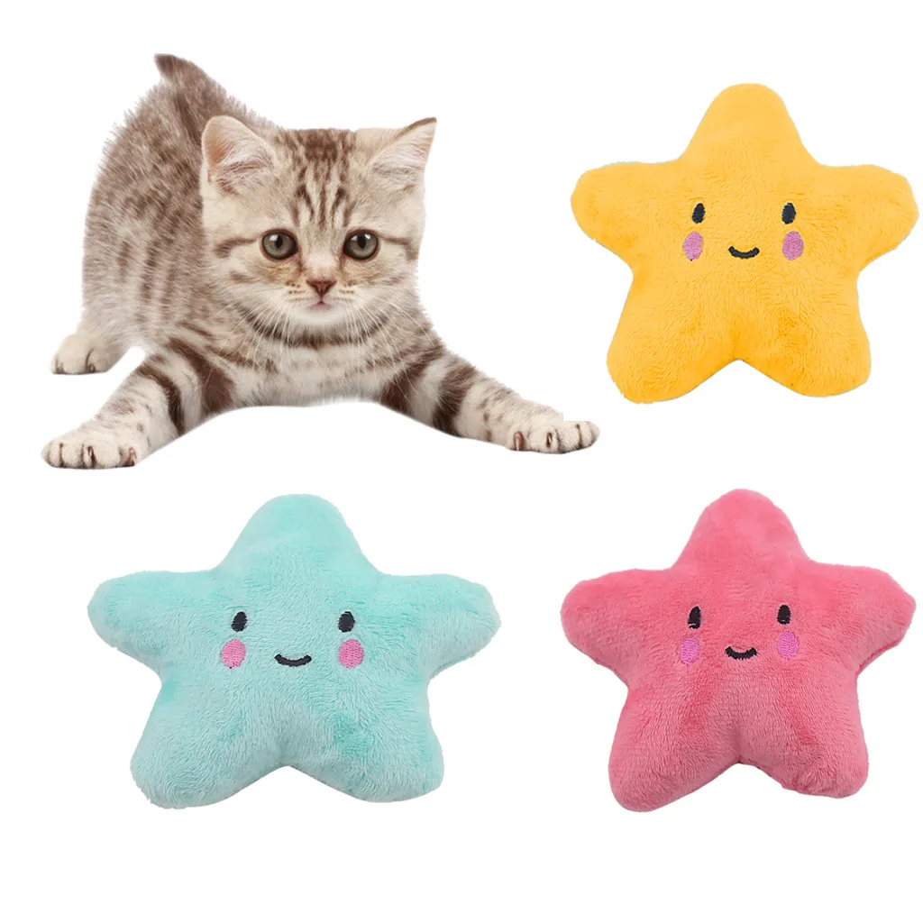 

interactive pet toy Cartoon Star Plush Vocal Pets Cats & Dogs Chew Toys interactive Toy juguetes para gatos zabawka dla kota New
