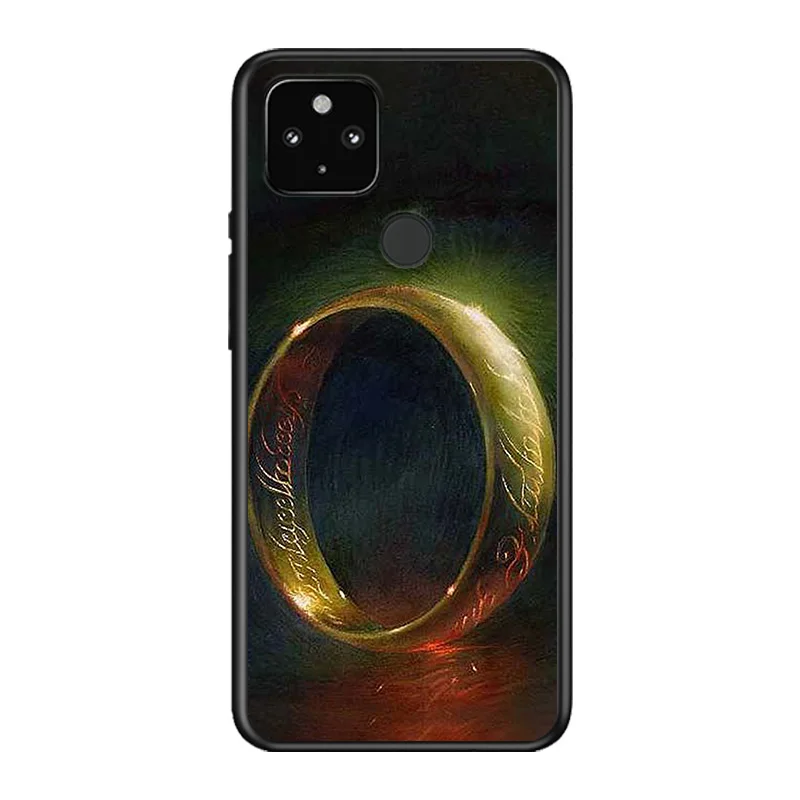 

Cool Magic Ring King Soft TPU Silicone Black Cover For Google Pixel 5 4A 5G 4 XL Phone Case