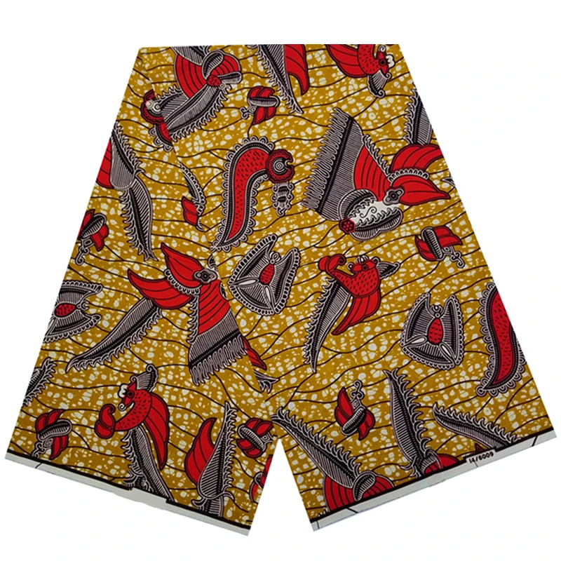 

Nigerian Dress Material Fabrics Per Meter 100%Cotton Breathable Veritable Wax African Printed Fabric For Sewing Clothes VL 225