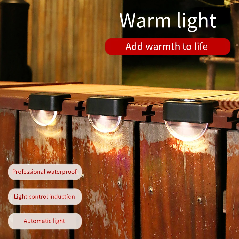 

Светодиодная лампа на солнечной батарее, уличный водонепроницаемый настенный светильник для дорожек, лестниц, ландшафсветильник, колоды, о...