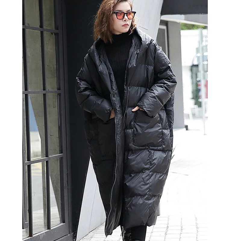 Женская куртка с капюшоном теплая Свободная хлопковой подкладкой большие