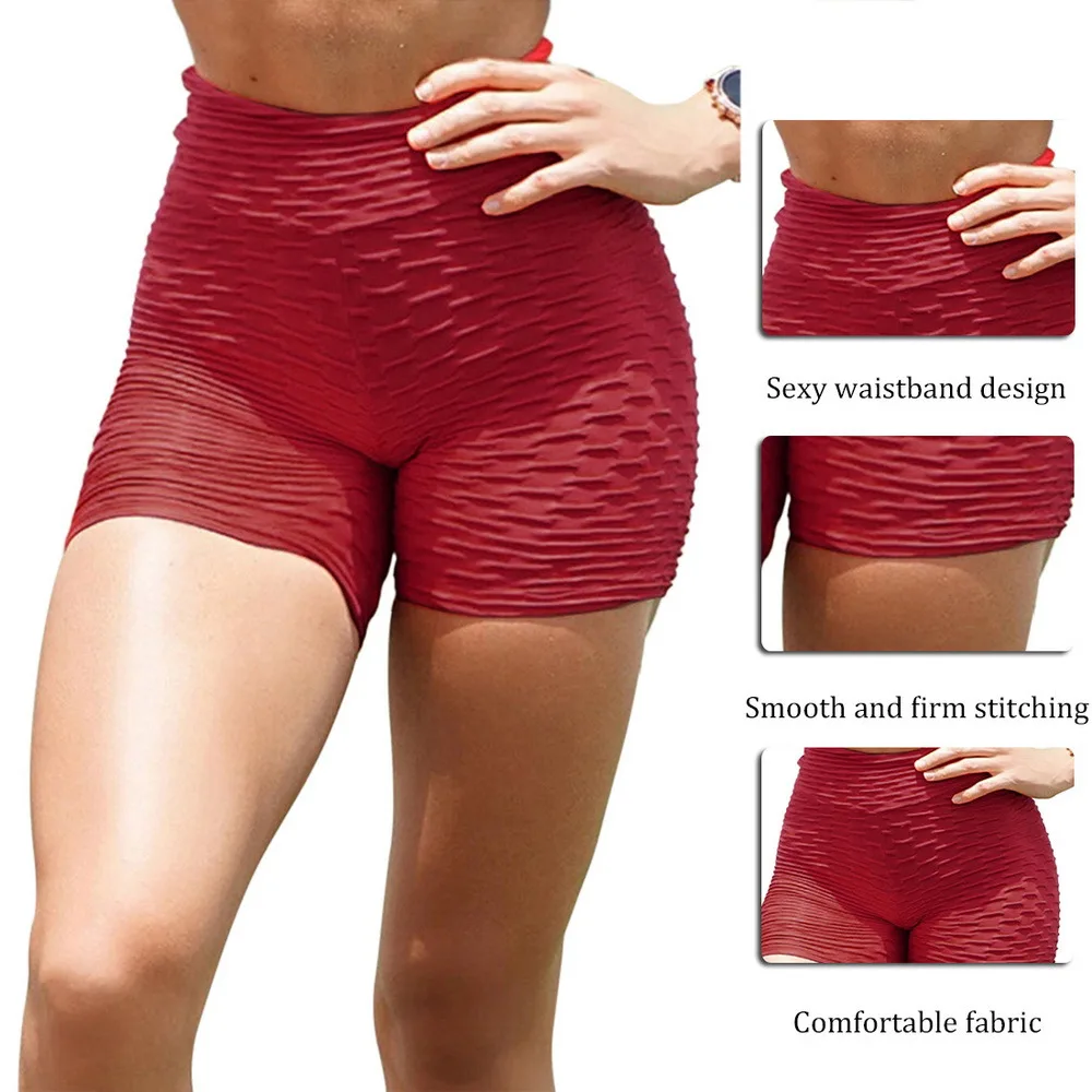 

NewWomen Sport Shorts Yoga Clothing Gym High Waist Push Up for Ladies Shorts Leggings Fitness Seamless Hip Lift Tight Sportswear