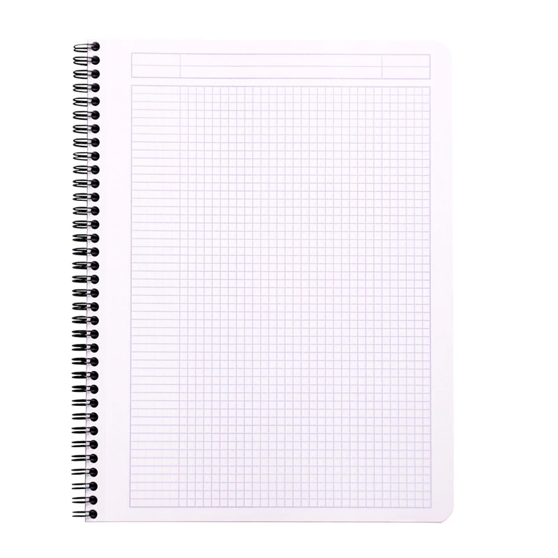 Бизнес-тетрадь 80л. А4+ клетка на гребне Rhodia &quotClassic. White" 80г/м2 | Канцтовары для