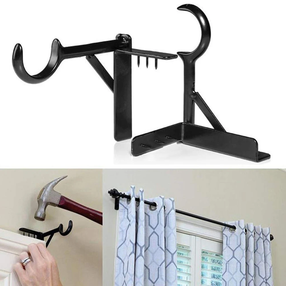 1 пара Шторы стержень подхват для штор кронштейн штамповки ненужных аксессуары