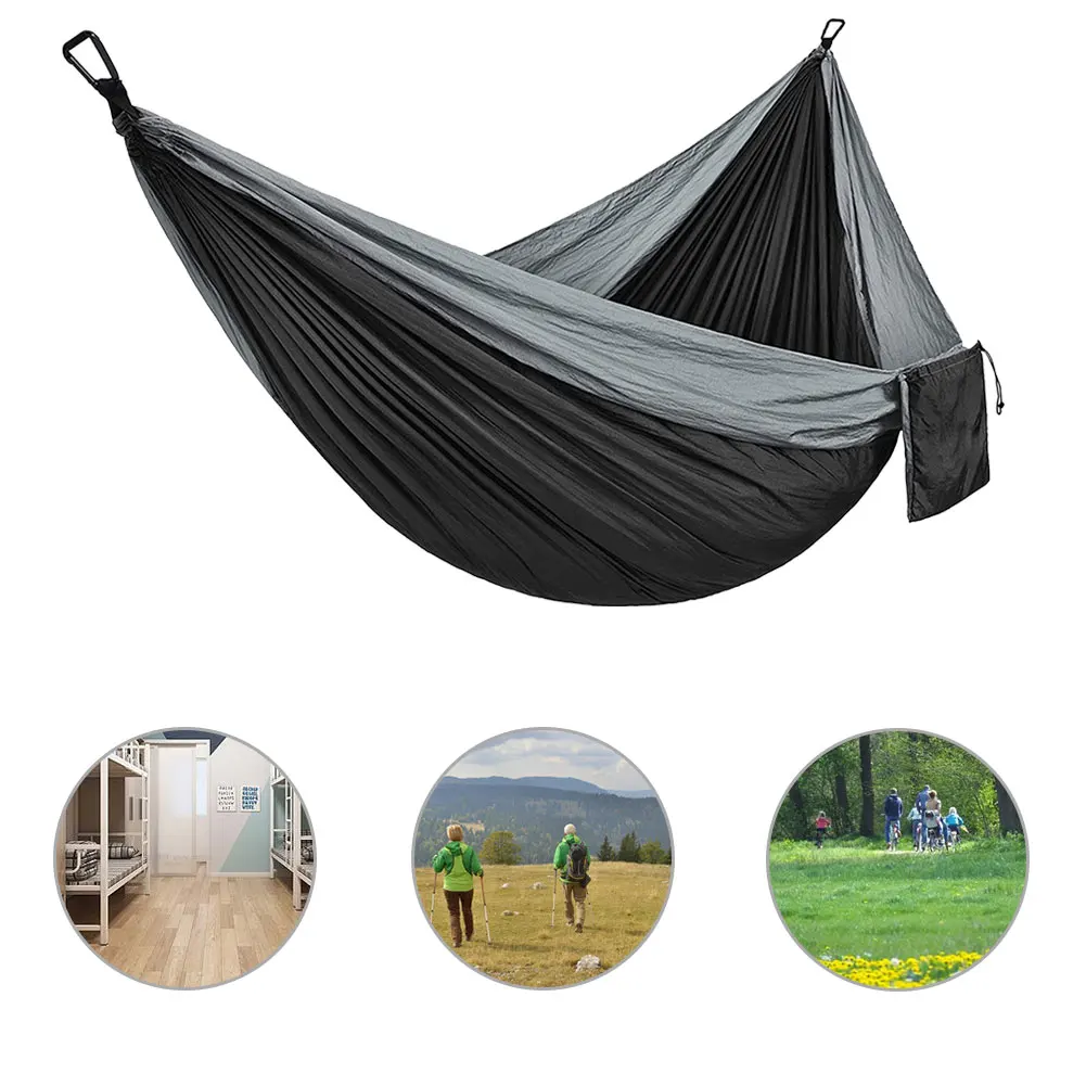 

Travel Portable Camping Hammock Lightweight Beach Backpacking Breathable Hiking Quick Drying With Tree Straps Nylon Easy Set Up