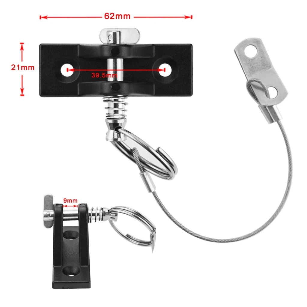 

Nylon Boat Marine Bimini Top Mount Quick Release Deck Hinge & Pin & Lanyard