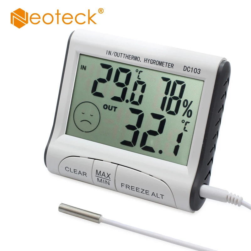 Neoteck 4 шт. цифровой термометр для измерения влажности кухни комнаты Крытый