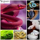 Алмазная живопись 5D сделай сам, ручная работа, объемная вышивка змеей, животное, украшение для дома, подарочное Хрустальное ремесло