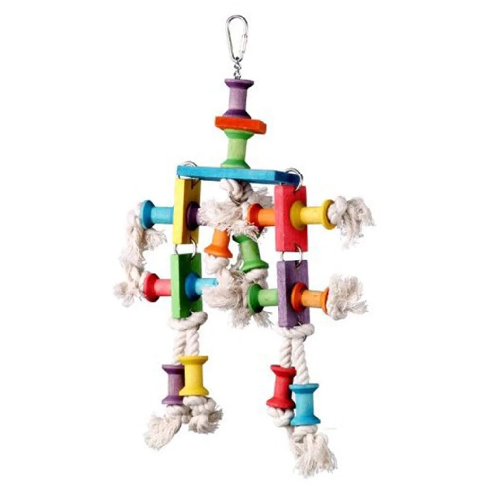 1 комплект 23 см красочные птицы Попугай Игрушка Жевательная клетка против укусов