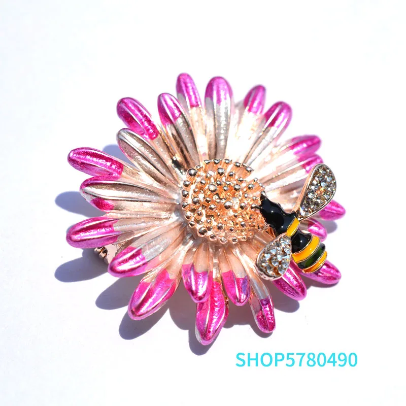 Модные ювелирные изделия милая пчела брошь из горного хрусталя Женская