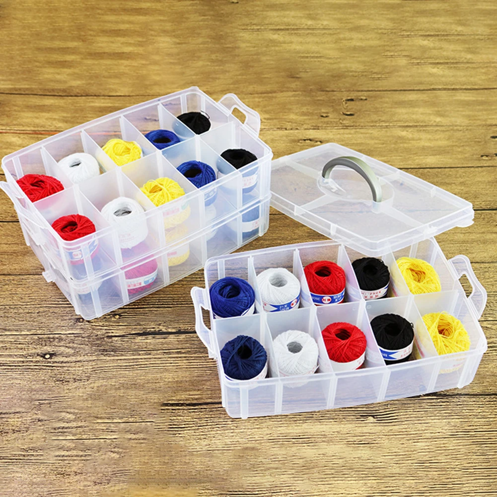 3 Layer Clear Jewelry Bead Pills Craft Storage Organizer Compartment Box Case 2020 | Дом и сад