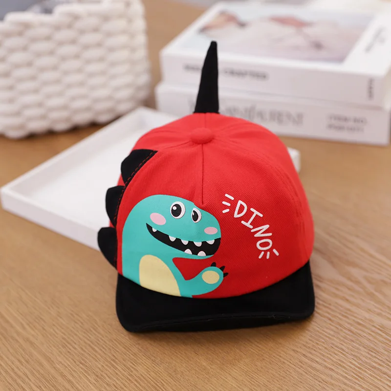 

2021 Fashion Kids Baby Boy Girls Hat Dinosaur Embroidered Cap Baseball Caps Summer Beach Sun Peaked Hat Adjustable Hats Gorras