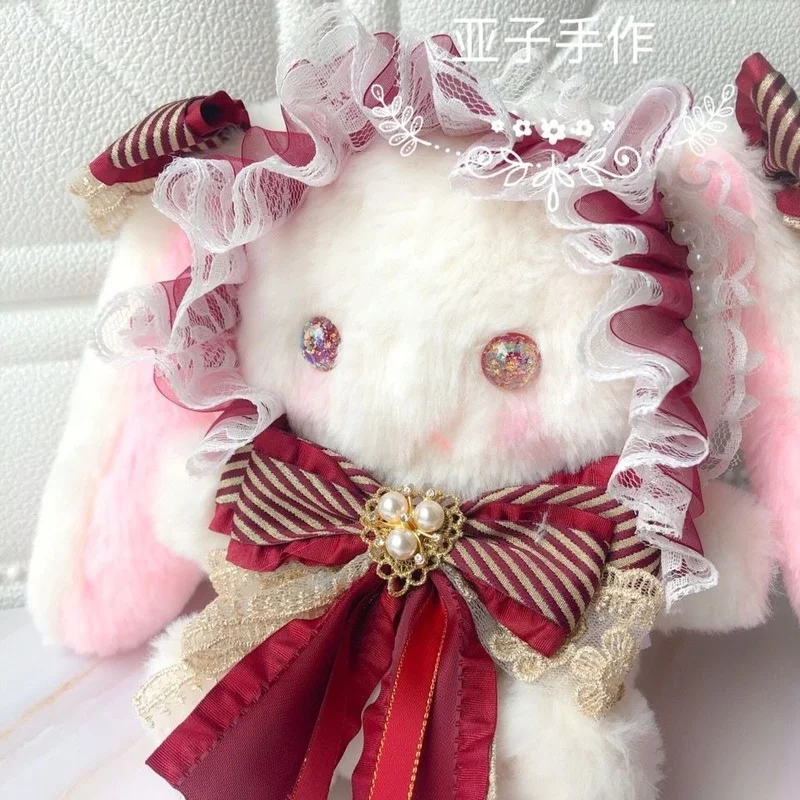 

Japanese Anime Backpack Original Handmade Lolita Bag Lop-eared Rabbit Bunny Crossbody Bag Plush Cute Soft Girl Kawaii Handbag