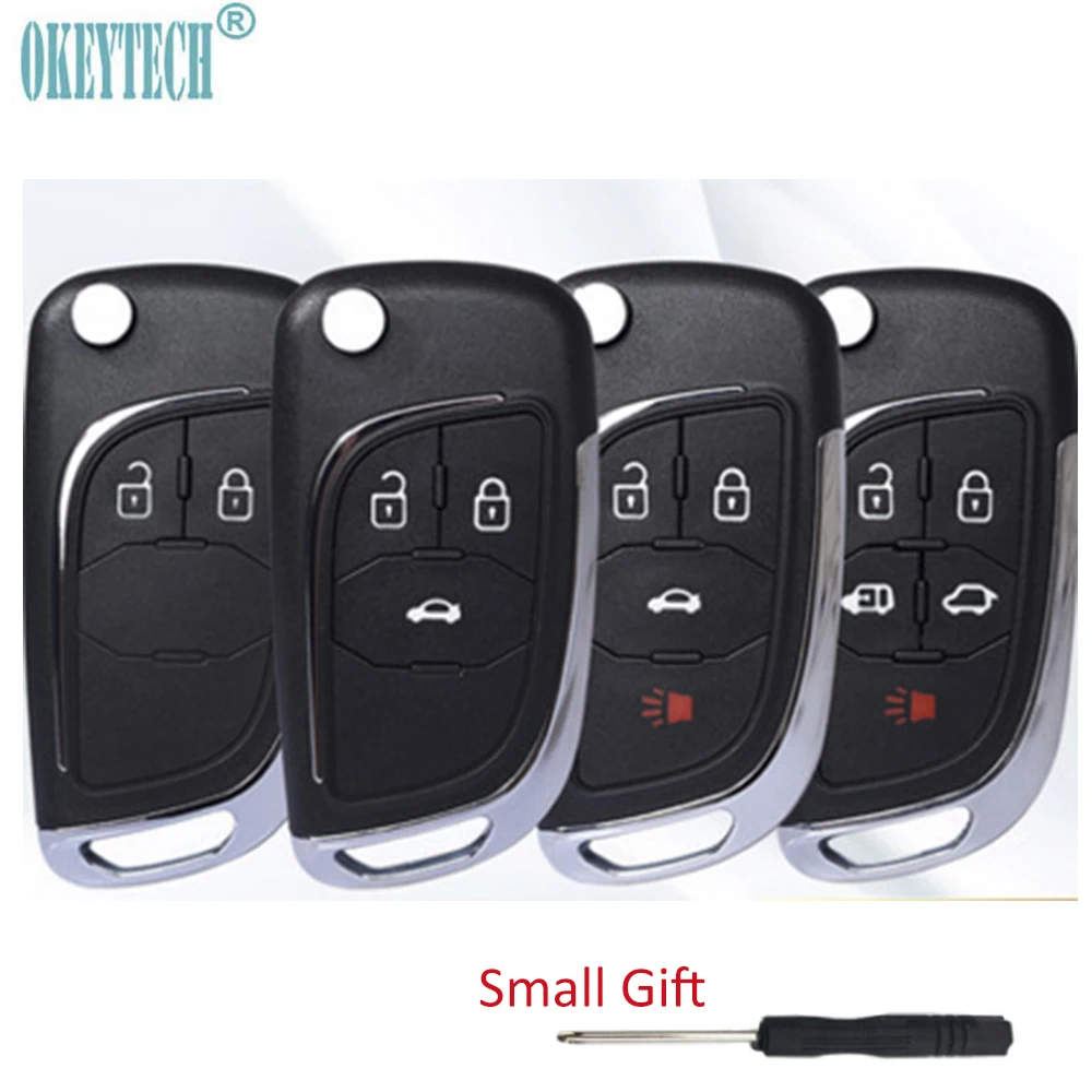 Модифицированный складной Автомобильный ключ OkeyTech для Chevrolet Cruze Epica Lova Camaro Impala Aveo