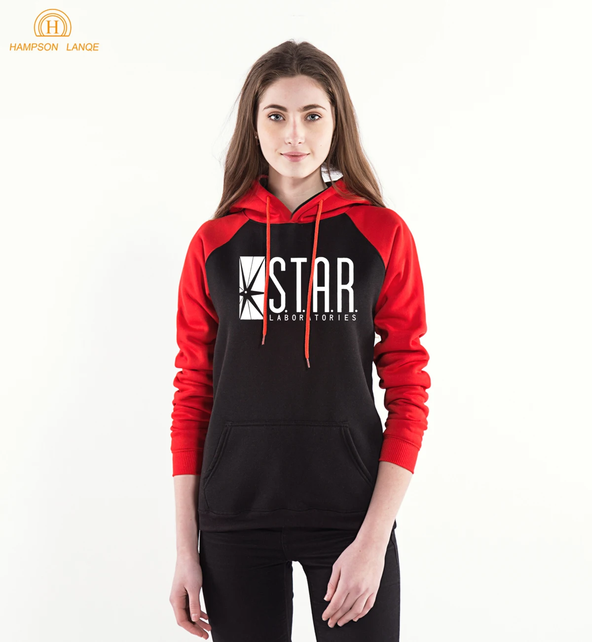 Женская толстовка с капюшоном Flash STAR Labs Raglan зимняя флисовая Лидер продаж 2020 |