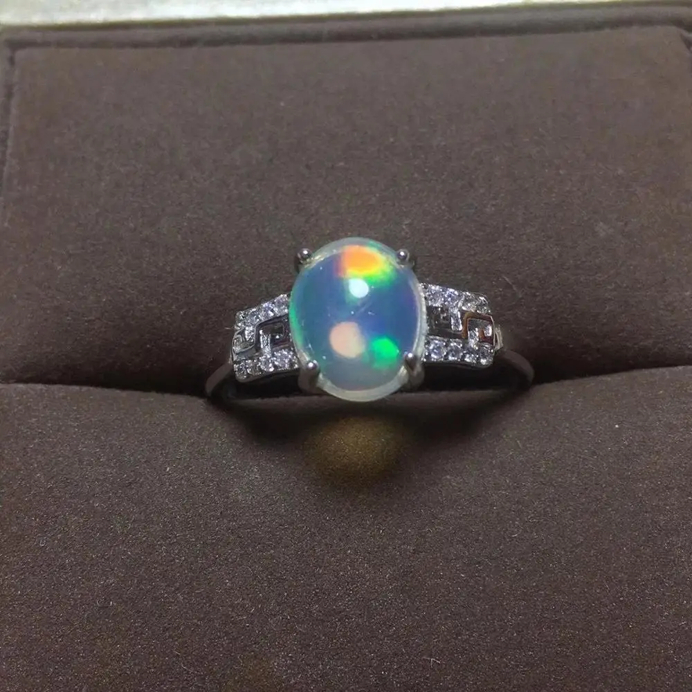 

Кольцо с натуральным опалом, Свадебные обручальные кольца, вечерние, элегантные ювелирные изделия, подарок для девочки