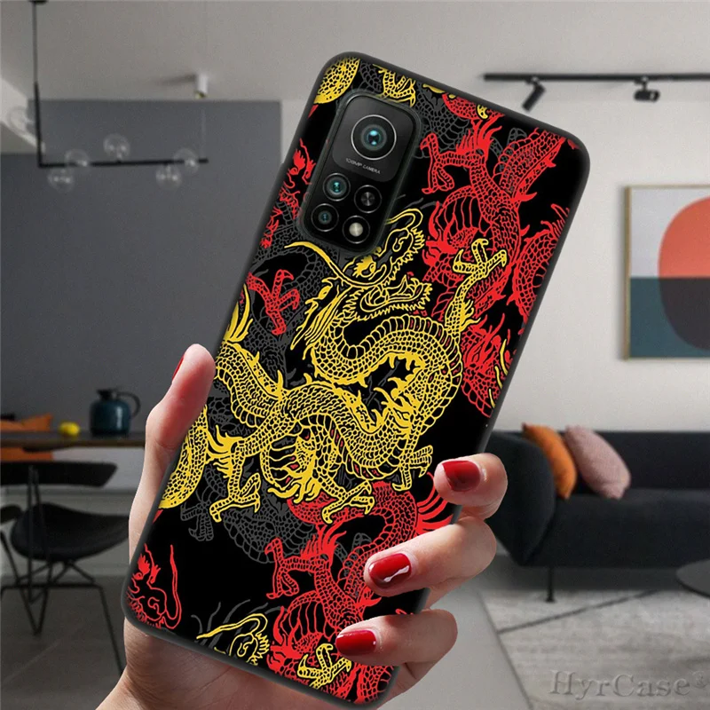 Силиконовый чехол с китайским драконом для Xiaomi Mi 10T Lite Redmi Note 10 10S 9S 7 8 9 Note9 Pro 8T 9C -