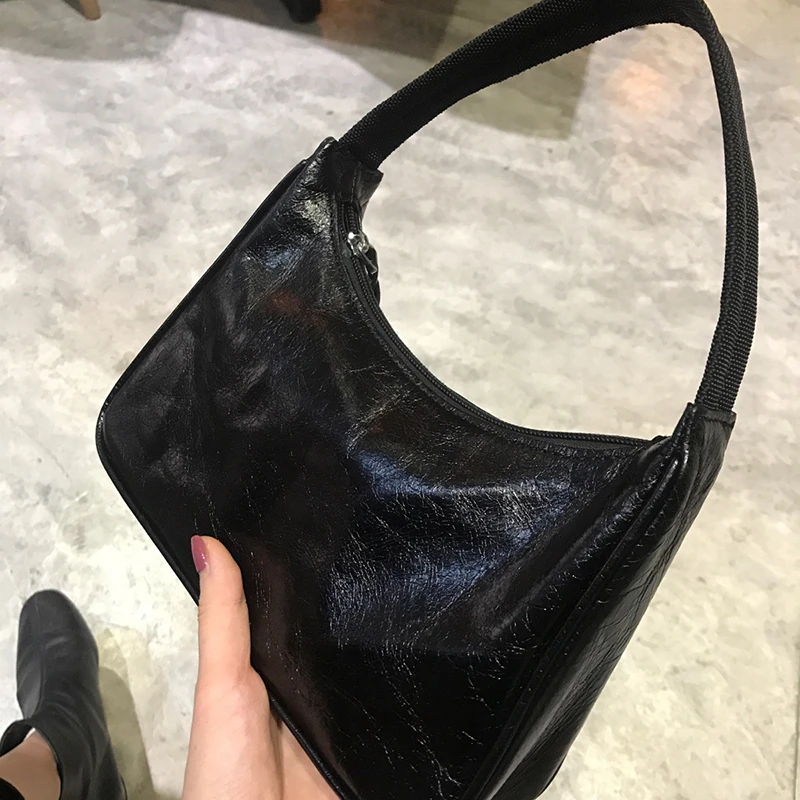 

Retro hobo bag Women Messenger Handbags Casual Solid Shoulder Bags for women 2020 Split Retro Small Clutch Bolsas feminina