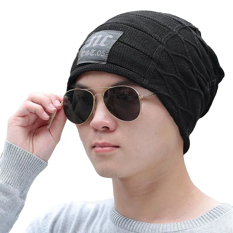 2019 Стильные Шапки облегающие шапки зимние Мужская плотная теплая зимняя шапка