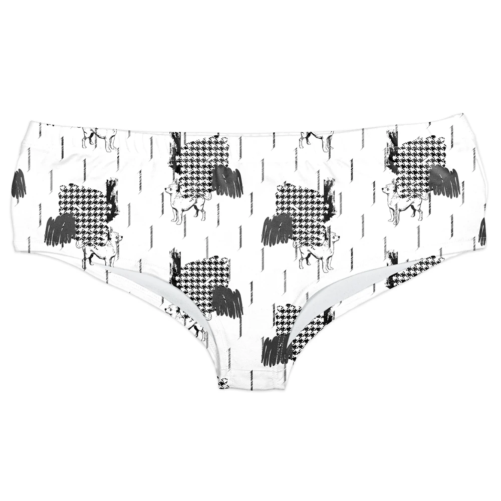 Для женщин трусики с принтом гусиных лапок комфорт нижнее бельё для девочек