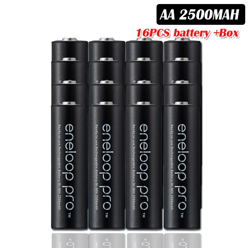 16pcs Panasonic 1.2V 2500mAh NI-MH AA rechargeable battery For Flashlight Camera Toy remote control PreCharged high capacity Battery - Цвет: 16pcs
