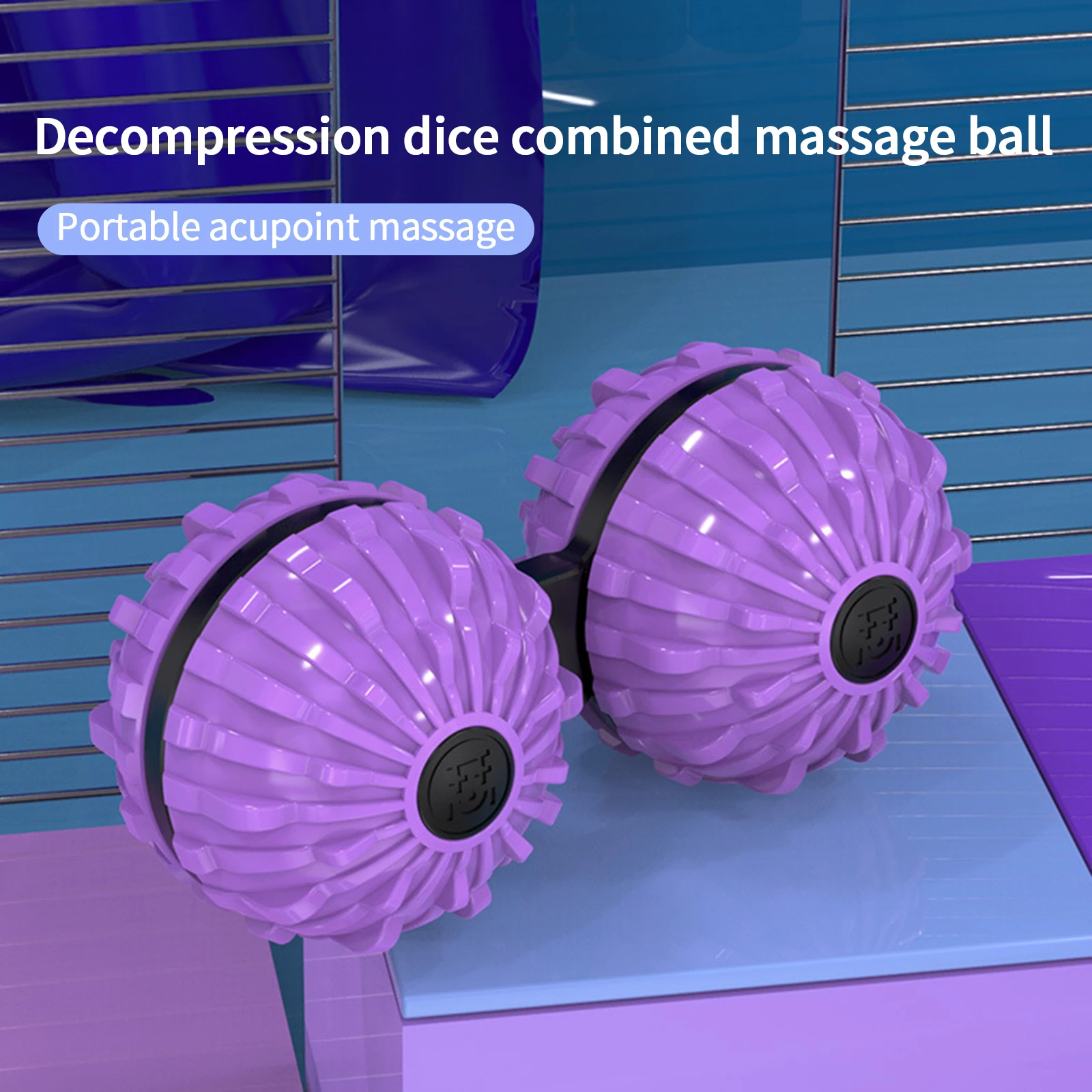 

Hand Massage Ball Stress Releasing Ball Conjoined Hand Relaxation Toy Portable Fitness Ball Click Sound Massage Ball For Child