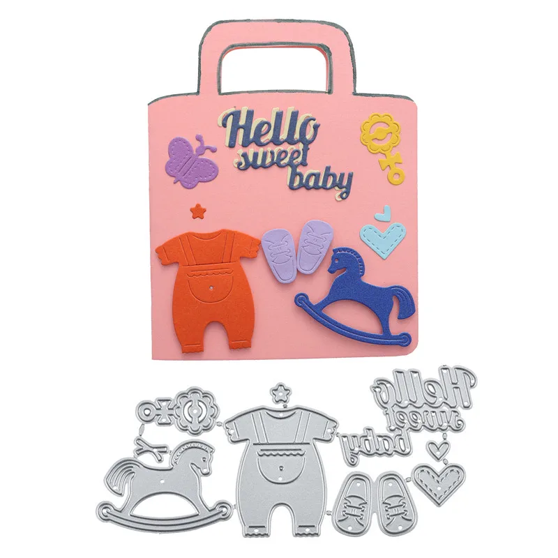 InLoveArts Hello Sweet Baby металлические пресс-формы маленькая обувь пресс-форма для