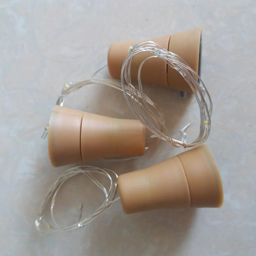 1 м/2 м Солнечная энергия светодиодный гирлянда DIY Сказочный инструмент для установки пробок в бутылки свет 10/20 светодиодный s гирлянда подвесные светильники для рождества Хэллоуин