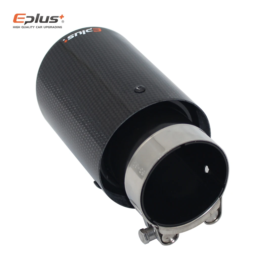 EPLUS автомобильный глянцевый глушитель из углеродного волокна наконечник
