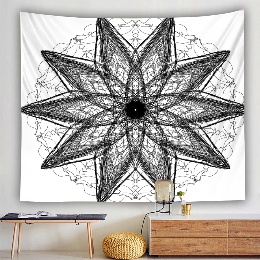 Индии МАНДАЛА ГОБЕЛЕН настенный Sun Moon Таро гобелен ковер психоделические Tapiz Love You