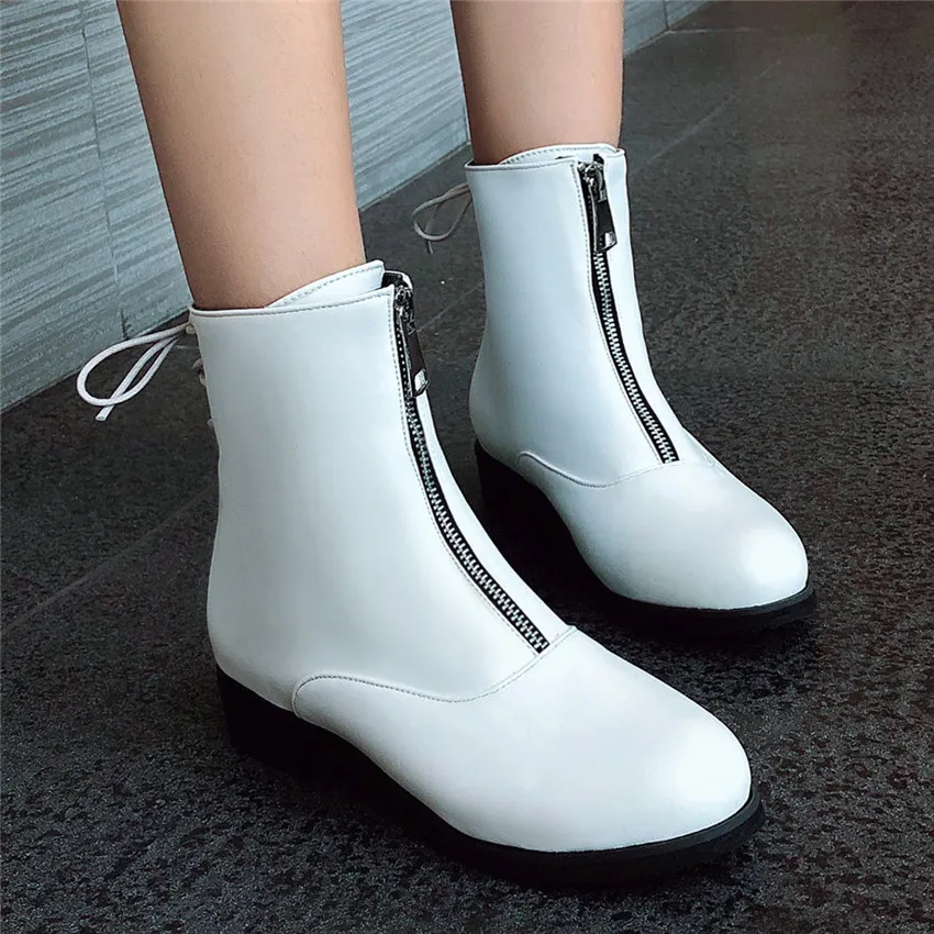 Сезон весна-осень Женские туфли на низком каблуке ботильоны от Челси женская