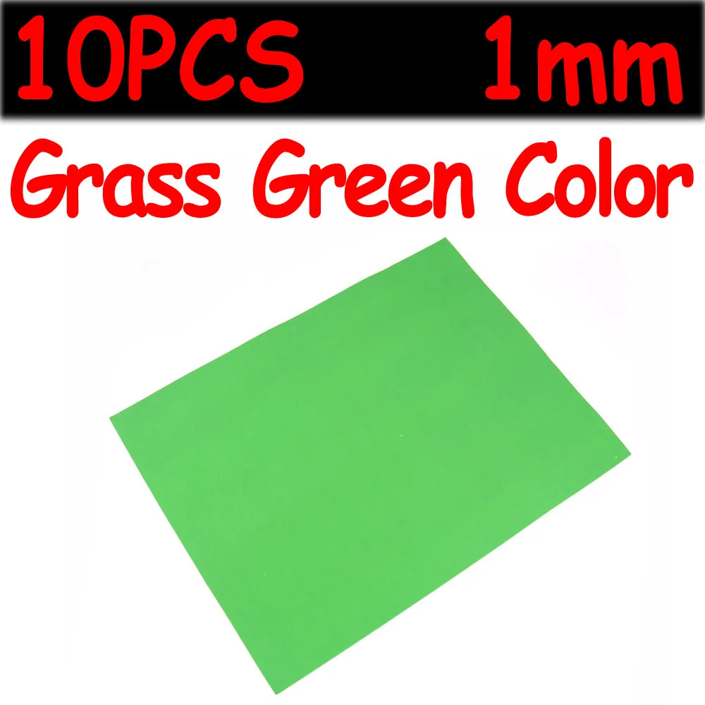 10PC 1mm Grass Green Wifreo 10 шт. 24 см X 18 см тонкий брезент на палатку мягкая пена 1 мм муха связывание и материалы для рукоделия хопперы муравьи и жуки мухи Материалы корпуса - Цвет: 10PC 1mm Grass Green