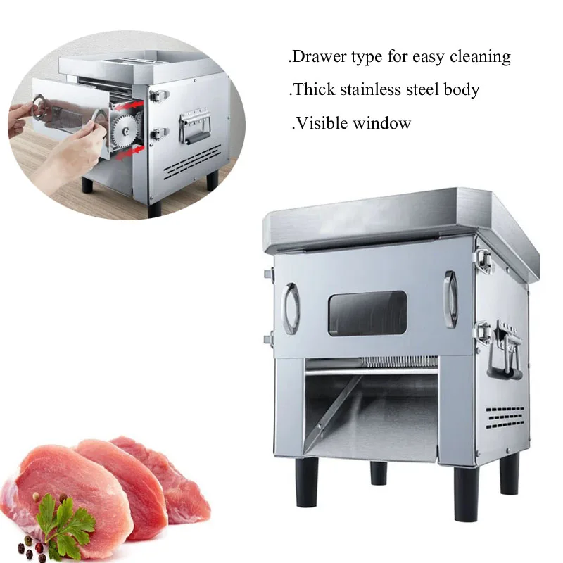 

220V Electric Meat Slicing Machine Fully Automatic Shred Slicer Dicing Meat Machine Electric Vegetable Cutter Grinder