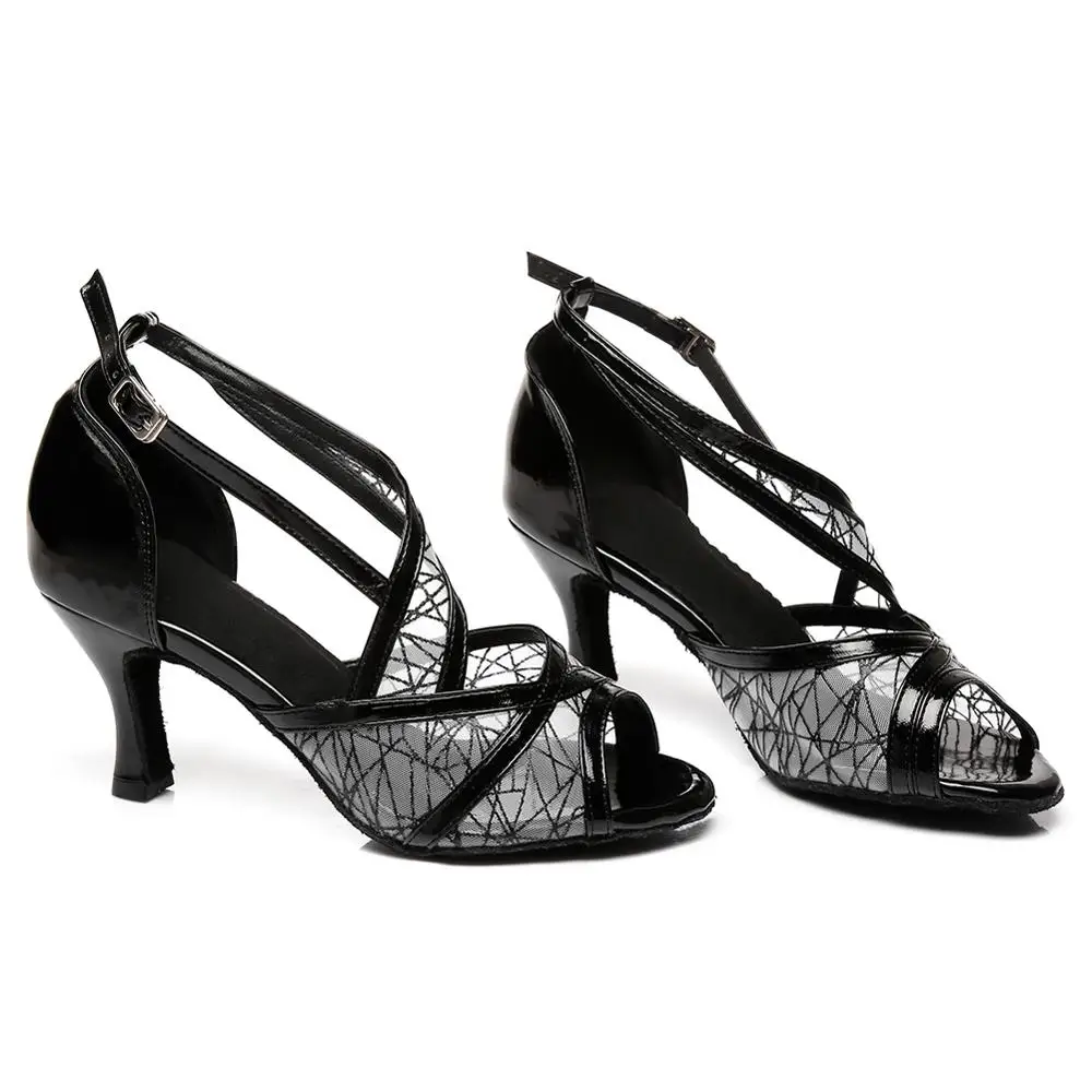 HROYL Латинская танцевальная обувь для домашние тапочки женщин и девушек с Стразы