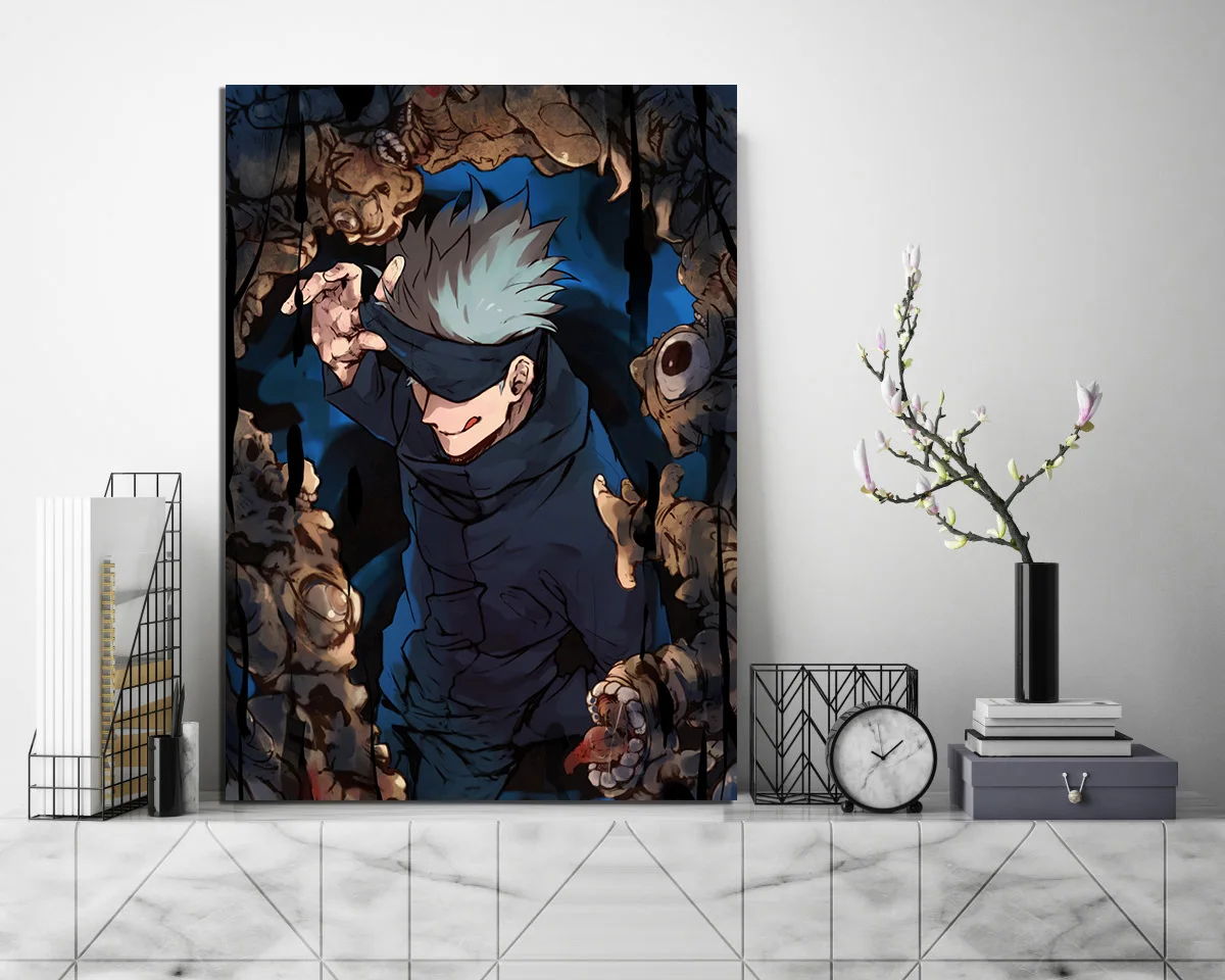 Waliicorners Anime Canvas Painting Decor Wall Art Pictures Home Decoration Satoru Gojo Jujutsu Kaisen Aesthetic 20 Hfb4520bc5e5f46b6a015f6d0dfb87cf7z
